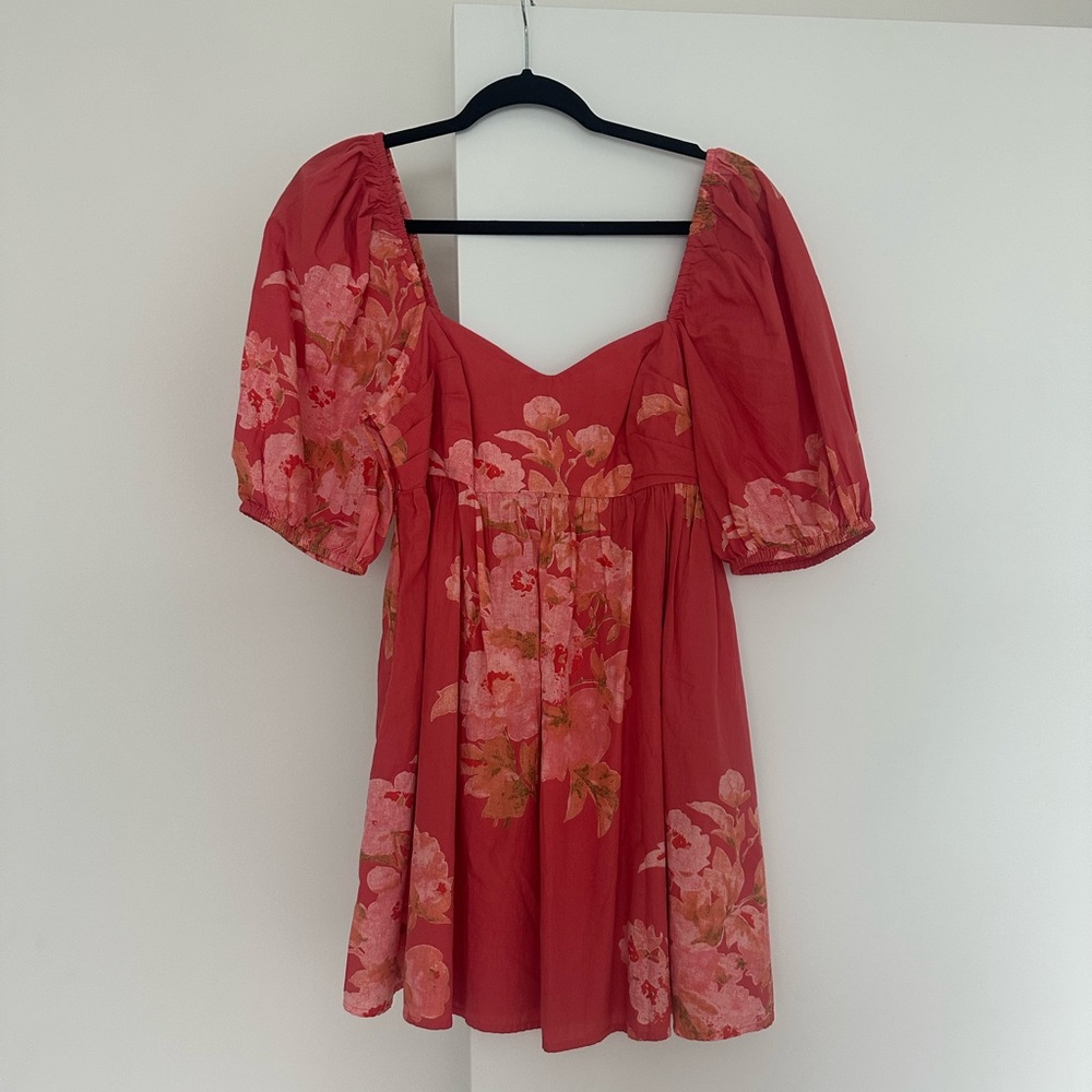 Free People Red Floral Dress